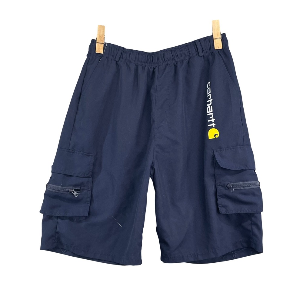 Carhartt Cargo Shorts Mens 28 Navy Blue Workwear Casual Utility Skate Streetwear